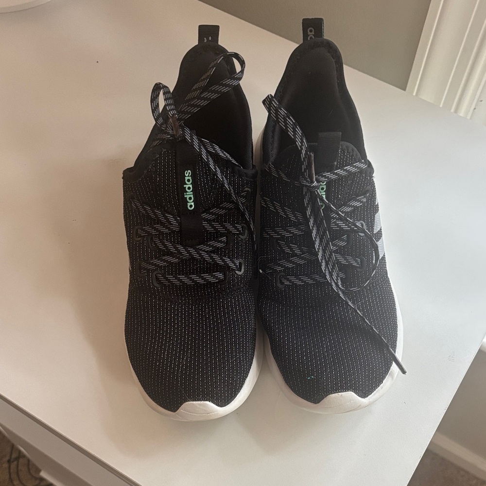 Adidas Black and White Athletic Shoes